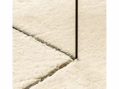 Alfombra HUARTE de pelo corto suave y lavable color crema 240x340 cm Blanco Best