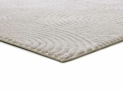 Alfombra interior - geométrico con relieve - crema - 160 x 230 cm - ESTILO^ Hot