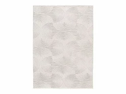 Alfombra interior - geométrico con relieve - crema - 160 x 230 cm - ESTILO^ Hot