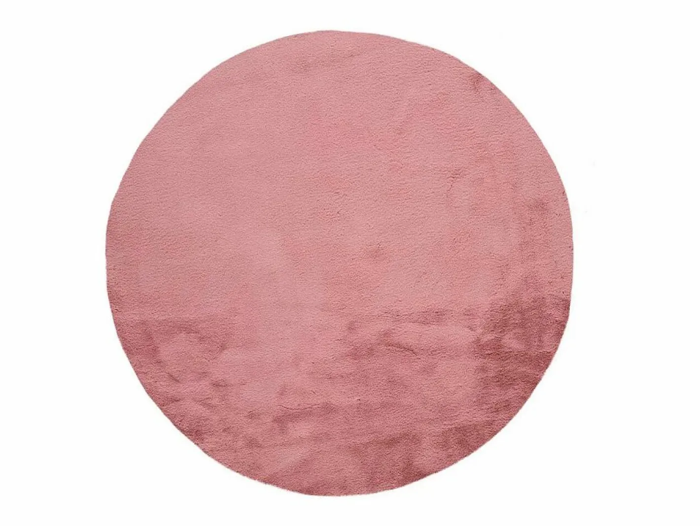 Alfombra interior redonda - shaggy uni - - diam.120 cm - FOX Rosa New