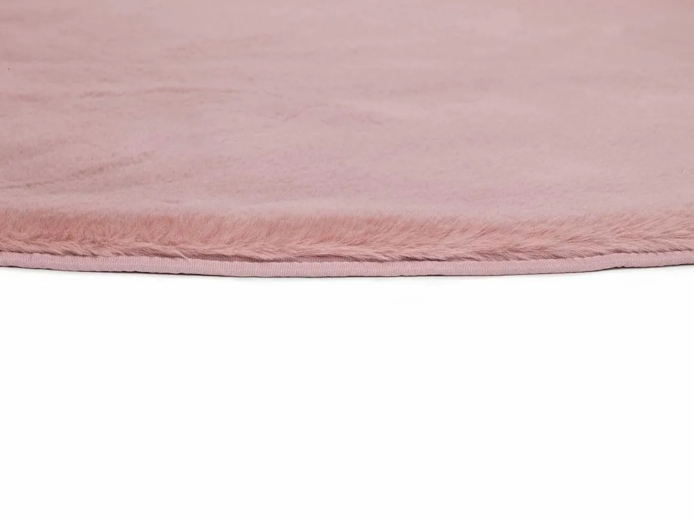 Alfombra interior redonda - shaggy uni - - diam.120 cm - FOX Rosa New