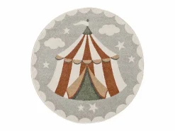 Alfombra interior redonda - infantil circo - - diam.120 cm - BEATS Gris Outlet
