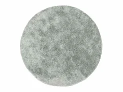 Alfombra interior redonda - shaggy uni - plata - diam.120 cm - ROMA^ Clearance