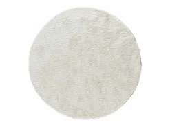 Alfombra interior redonda - shaggy uni - - diam.120 cm - ROMA Blanco Best