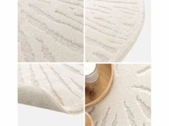 Alfombra interior shaggy redonda beige, 160cm^Sweeek Outlet