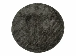Alfombra ISTAN de pelo largo, aspecto antracita brillante, Ø 160 cm Gris Best