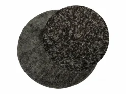 Alfombra ISTAN de pelo largo, aspecto antracita brillante, Ø 160 cm Gris Best