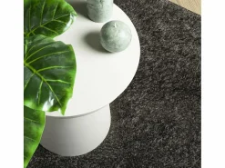 Alfombra ISTAN de pelo largo, aspecto antracita brillante, Ø 160 cm Gris Best