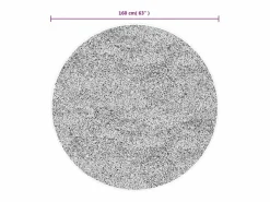 Alfombra ISTAN de pelo largo, aspecto antracita brillante, Ø 160 cm Gris Best
