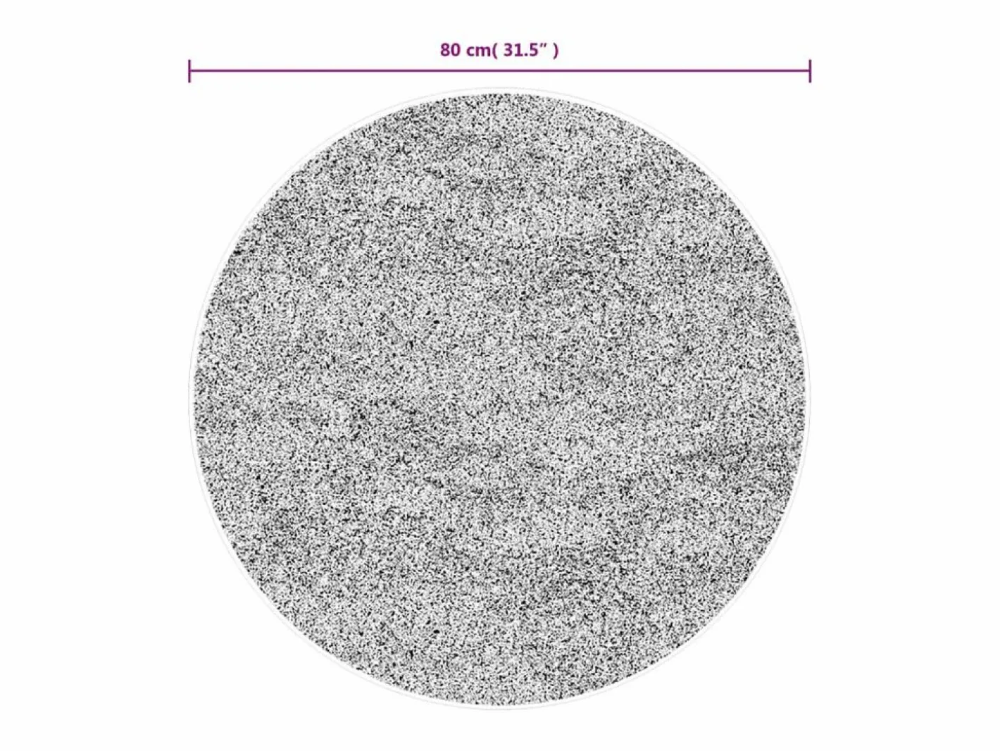 Alfombra IZA de pelo corto de estilo escandinavo en color antracita Ø 80 cm^ Sale