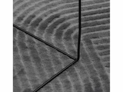 Alfombra IZA de pelo corto de estilo escandinavo en color antracita Ø 200 cm^