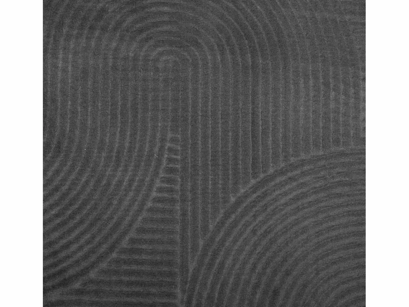 Alfombra IZA de pelo corto de estilo escandinavo en color antracita Ø 200 cm^