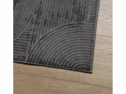 Alfombra De Cocina|Alfombra De Cocina|Alfombra IZA de pelo corto de estilo escandinavo en color antracita 140x200 cm