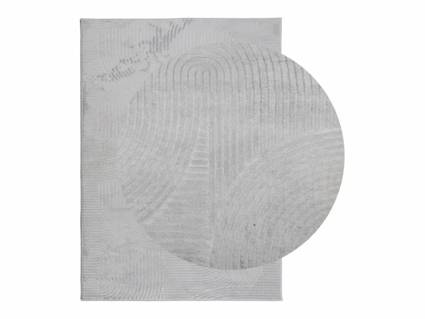 Alfombra IZA de pelo corto de estilo escandinavo en 200x280 cm Gris Outlet