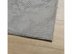 Alfombra IZA de pelo corto de estilo escandinavo en 200x280 cm Gris Outlet