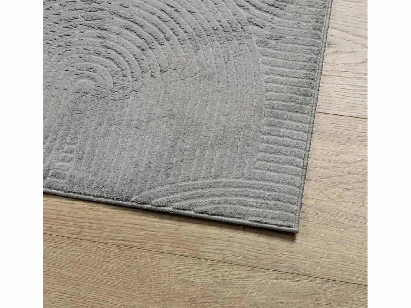 Alfombra IZA de pelo corto de estilo escandinavo en 200x280 cm Gris Outlet