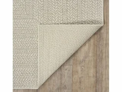 the carpet Alfombra Kansas Exterior Interior Aspecto Yute Resistente intemperie liso - - 160 x 230 cm Crema Discount