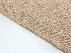 the carpet Alfombra De Exterior|Alfombra Kansas Exterior Interior Aspecto Yute básico Resistente intemperie - Naturaleza - 120 cm, redondo