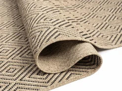 the carpet Alfombra Kansas Exterior Interior Aspecto Yute Resistente Diamante Intemperie - Naturaleza - 60 x 180 cm Color natural claro Best