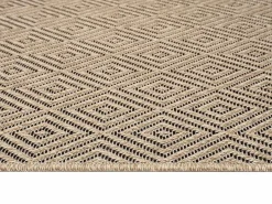 the carpet Alfombra Kansas Exterior Interior Aspecto Yute Resistente Diamante Intemperie - Naturaleza - 200 x 290 cm Color natural claro Sale