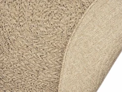 the carpet Alfombra Kansas Exterior Interior Aspecto Yute Resistente intemperie - Naturaleza - 160 cm, redondo Color natural claro
