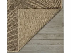 the carpet Alfombra De Exterior|Alfombra Kansas Exterior Interior Aspecto Yute Palma Resistente intemperie - Naturaleza - 140 x 200 cm