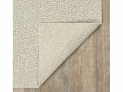 the carpet Alfombra Kansas Exterior Interior Aspecto Yute Resistente intemperie - - 160 cm, redondo Crema New