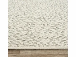 the carpet Alfombra Kansas Exterior Interior Aspecto Yute Resistente intemperie - - 160 cm, redondo Crema New