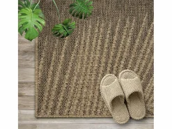 Alfombra Kansas Exterior Interior Aspecto Yute Palma Resistente intemperie - Naturaleza - 80 x 150 cm^the carpet Online