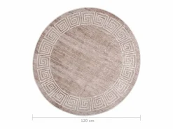 Clicnbuy Alfombra Redonda|Alfombra lavable antideslizante f120 cm