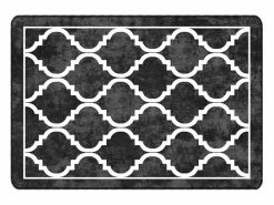 Alfombra lavable blanca y negra 160x230 cm antideslizante Negro Online