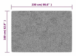 Alfombra lavable blanca y negra 160x230 cm antideslizante Negro Online