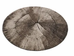 the carpet Alfombra Redonda|Alfombra Marla Diseño Moderno Árbol, Natural, 120 cm redondo