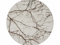 the carpet Alfombra Mila Brillante Naturaleza, Creme, 200 cm, redondo Crema Discount