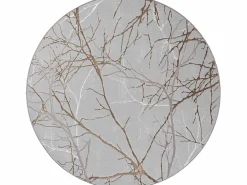 the carpet Alfombra Mila Brillante Naturaleza, , 200 x 200 cm, redondo Gris New