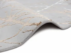 the carpet Alfombra Mila Brillante Naturaleza, , 200 x 200 cm, redondo Gris New