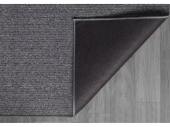Alfombra Natal moderna uni, antimanchas, Antracita, 133 cm redondo^the carpet Outlet