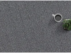 Alfombra Natal moderna uni, antimanchas, Antracita, 133 cm redondo^the carpet Outlet
