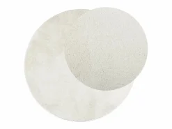 Alfombra OVIEDO de pelo corto color crema Ø 120 cm Blanco Best