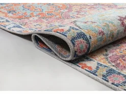 the carpet Alfombra De Exterior|Alfombra Palma Exterior Ornamento, Multi, 120 cm, redondo