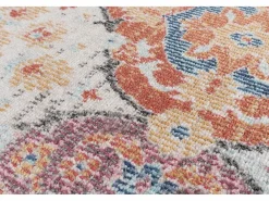 the carpet Alfombra De Exterior|Alfombra Palma Exterior Ornamento, Multi, 120 cm, redondo