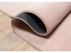 Alfombra pelo corto lavable antideslizante - Rosa - 120 cm Redondo - RELAX^the carpet New