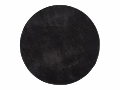 the carpet Alfombra pelo corto lavable antideslizante - - 120 cm Redondo - RELAX Negro Online