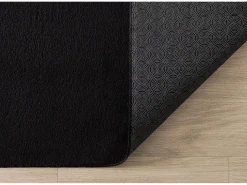 the carpet Alfombra pelo corto lavable antideslizante - - 120 cm Redondo - RELAX Negro Online