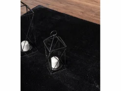 the carpet Alfombra pelo corto lavable antideslizante - - 200 cm Redondo - RELAX Negro