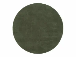 the carpet Alfombra pelo corto lavable antideslizante - Bosque - 200 cm Redondo - RELAX Verde Outlet