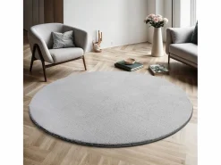 the carpet Alfombra Redonda|Alfombra pelo corto lavable antideslizante - - 160 cm Redondo - RELAX