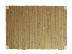OZAIA Alfombra De Salón|Alfombra rectangular de yute trenzado 100% - 160 x 230 cm - Natural - DAYA