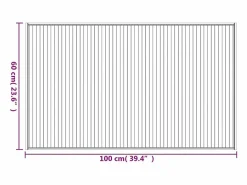 Alfombra rectangular 60x100 cm bambú Gris Discount