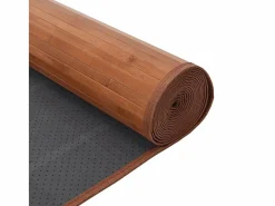 Alfombra rectangular marrón 70x500 cm bambú Marru00f3n Discount